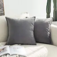 Unyqoos Set van twee elegante fluwelen kussenslopen voor woonkamer en slaapkamer