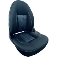 BREG Folding High Back Pro Boat Seat - Inklapbare Bootstoel - Hoge Rugleuning - Black Charcoal - Ergonomisch Design