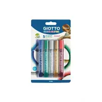 Giotto 5 tubes glitterlijm 10,5ml - Metallic