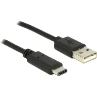 DeLOCK USB-C naar USB-A snellaadkabel - USB2.0 - tot 3A / zwart - 0,50 meter