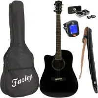Fazley W40-BK LH westerngitaar starterset