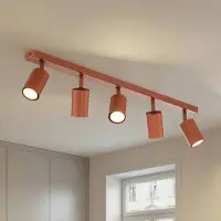 Sigma Plafondspot Zoom, 5-lamps, rood, staal, GU10 dimbaar, rood, Woon-/ Eetkamer, metaal, Modern, buitenspot