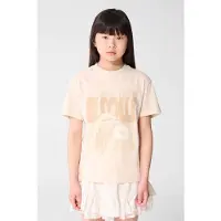 Shoeby T-shirt ecru Meisjes Katoen Ronde hals Printopdruk - maat 170/176