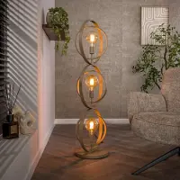 Zijlstra Vloerlamp Turn Around, crème / amber, Woon-/ Eetkamer, metaal, Modern, vloerlamp
