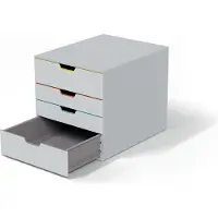 Durable VARICOLOR MIX 4 - 7624 762427 Ladebox Grijs DIN A4, DIN C4 Aantal lades: 4