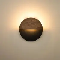 Sigma LED-wandlamp Luna S, zwart, Woon-/ Eetkamer, metaal, Modern, LED wandlamp