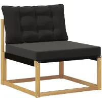 vidaXL Buiten Midden Sofa met kussen Wit 79 x 83 x 73 cm staal