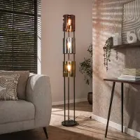 Zijlstra Vloerlamp Lucente Tricolore, zwart, Woon-/ Eetkamer, metaal, Modern, vloerlamp