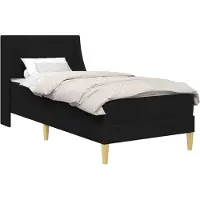 vidaXL Bedframe met matras met hoofdeinde Polyester