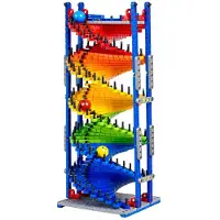 Leantoys Educatieve bouwblokken Glijbaan voor ballen Kleurrijk 550 st.