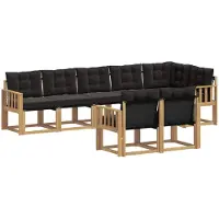 vidaXL Tuinset met 8 zitplaatsen, wit en zwart