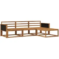 vidaXL Buiten bank set 4 st Naturel Massief Acacia Hout