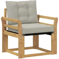 vidaXL Buitensofa Massief Acaciahout en Textilene Wit