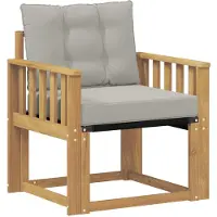 vidaXL Buitensofa Massief Acaciahout en Textilene Wit