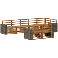 vidaXL Buiten bank set 8 st Polyester