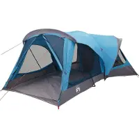 vidaXL Familietent 14-persoons Blauw 185T Polyester met PU Coating