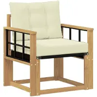 vidaXL Buitensofa Massief Acaciahout en Textilene Wit