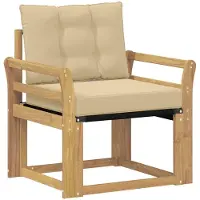 vidaXL Buitensofa Massief Acaciahout en Textilene Wit