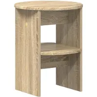 vidaXL Bijzetkast Sonoma Eik Ø40 x 50 cm Geconstrueerd hout