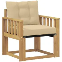 vidaXL Buitensofa Massief Acaciahout en Textilene Wit