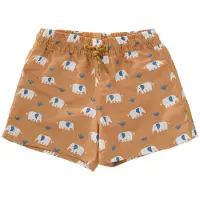 Fresk UV Zwembroek voor Jongens 98 - Sneldrogende Zwemkleding - UV-bescherming UPF 50 - Zwemshort Kinderen - Geel - Elefant