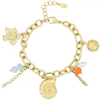Yehwang Goudlief Gouden Zon Armband - Roestvrijstaal - Verkleurt niet