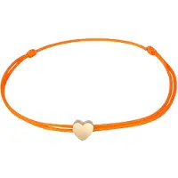 Elli - Armband - Dames Hart hanger Elastisch Basis met Nylon Blauw in 925 sterling zilver - Dames