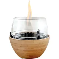 Tenderflame Tulip 14 Tafelhaard - Natural Bamboo - Tenderfuel - Bio-Ethanol Alternatief - Rookvrij, veilig, schoon en geurarm
