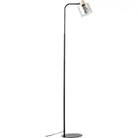 Brilliant Staande lamp Weald zwart met hout