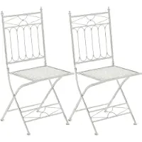 CLP Asina Set van 2 Klapstoelen - Vouwstoel - Buiten - antiek/wit