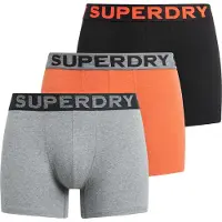 Superdry Boxershorts grijs gemêleerd / oranje / zwart
