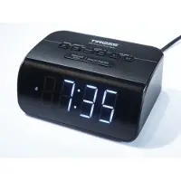 TIROSS Digitale am fm wekker radio met groot led display, dubbele alarmfunctie en batterij noodvoeding