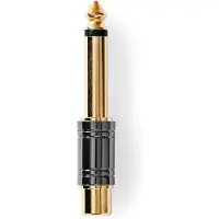 Nedis Mono-Audioadapter - 6,35 mm Male - RCA Female - Verguld - Recht - Metaal - Metaal - 1 Stuks - Doos