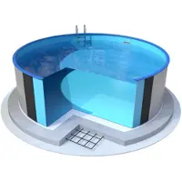 W'eau Staalwand rond Ø400 x 150 cm (met uitsparingen en profielen)