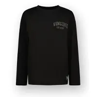 Vingino T-shirt Icon-logo-LS Jongen Zwart 140