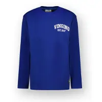 Vingino T-shirt Icon-logo-LS Jongen Blauw 164