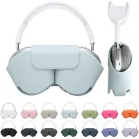 Kwmobile cover voor over-ear koptelefoon - Compatibel met Apple AirPods Max / AirPods Max 2 - Van polyester - In lichtblauw