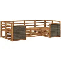 vidaXL Buiten bank set 5 st Naturel Massief Acacia Hout