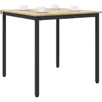 vidaXL Eettafels 80 x 80 x 75 cm Bewerkt hout Sonoma Eiken Vierkant