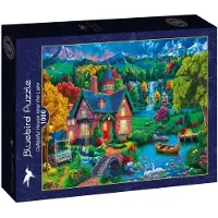 Bluebird Puzzle Colourful House near the Lake Puzzel 1000 Stukjes