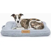 Dogeste Tuli - Hondenmatras - Corduroy Stof - Antislip Onderzijde - Met Draaggreep - 90 x 65 cm - Grijs