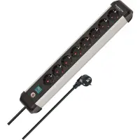 Brennenstuhl Premium-Alu-Line stekkerdoos | 8 contacten | 3 meter