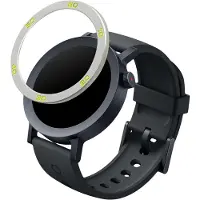 Kwmobile Beschermende Ring geschikt voor CMF by Nothing Watch Pro 2 (D398) Fitness Tracker - Bezel Ring voor smartwatch - Beschermring voor smartwatch in zilver / groen.