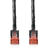 Nedis CAT6 Netwerkkabel | RJ45 Male | RJ45 Male | U/UTP | 20.0 m | Buitenshuis | Rond | PE | Zwart | Label
