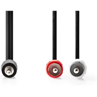 Nedis Stereo-Audiokabel | 3,5 mm Male - 2x RCA Male | 2,0 m | Zwart Nedis