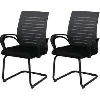 MCW Set van 2 vergaderstoelen -K51, bezoekersstoel als sledestoel, stof/textiel (250 g/m²) MVG ~ grijs, frame zwart