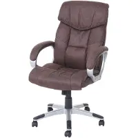 Mendler Bureaustoel -A71, directiedraaistoel bureaustoel, stof/textiel, MVG ~ suède look vintage bruin