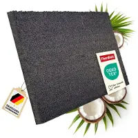Karat Deurmat Kokos - Voor Binnen en Buiten - Deurmat van Kokos - Vuilvangmat voor Voordeur - Antislip - Voetschraper - Schoonloopmat Naturel - Grijs - 24 mm - 80 x 100 cm