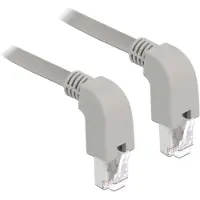 DeLOCK S/FTP CAT6a 10 Gigabit netwerkkabel haaks naar boven / haaks naar boven / grijs - LSZH - 1 meter