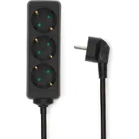 Nedis stekkerdoos | 3-voudig | zwart | 3 meter
